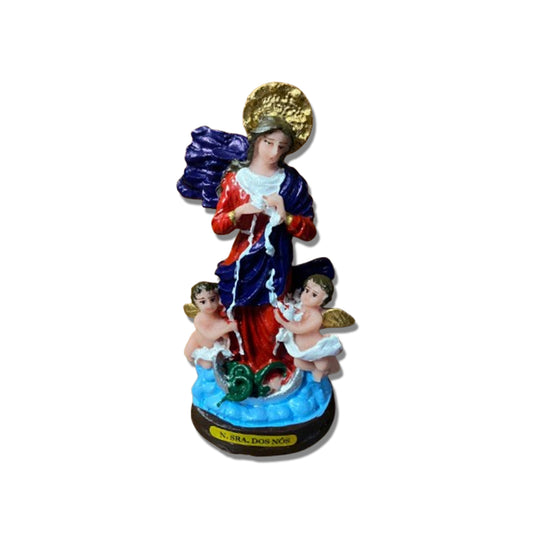 IMAGEM DE RESINA NACIONAL NOSSA SENHORA DESATADORA DOS NÓS 13,5CM (1 UNIDADE)