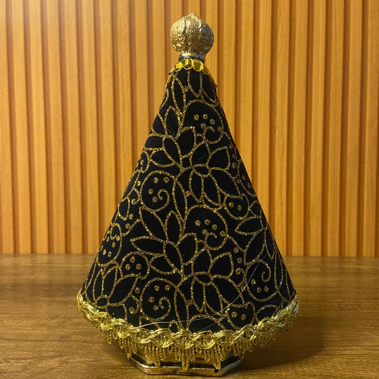 IMAGEM DE GESSO NOSSA SENHORA APARECIDA COM MANTO 22,5CM MOD2 (1 UNIDADE)