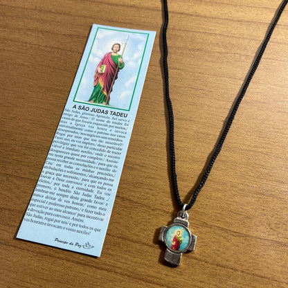 CORDÃO COM MEDALHA RESINADA SÃO JUDAS TADEU (1 UNIDADES)