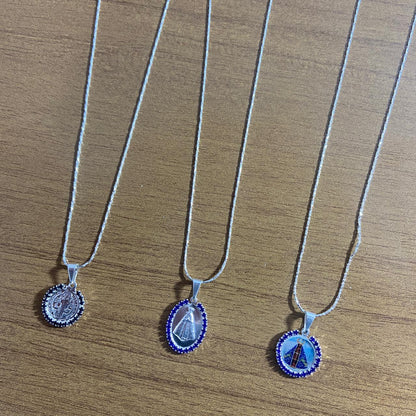 CORRENTE PRATEADA COM BRINCO MODELOS SORTIDOS  (3 UNIDADES)