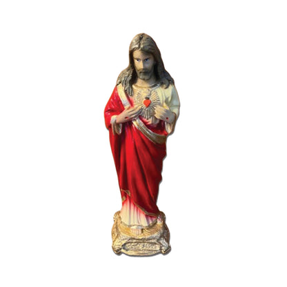 IMAGEM DE GESSO SAGRADO CORAÇÃO DE JESUS 22CM (1 UNIDADE)