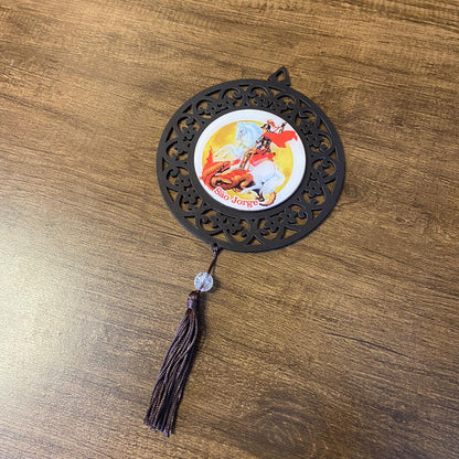 MANDALA MDF TABACO SÃO JORGE 26CM (1 UNIDADE)