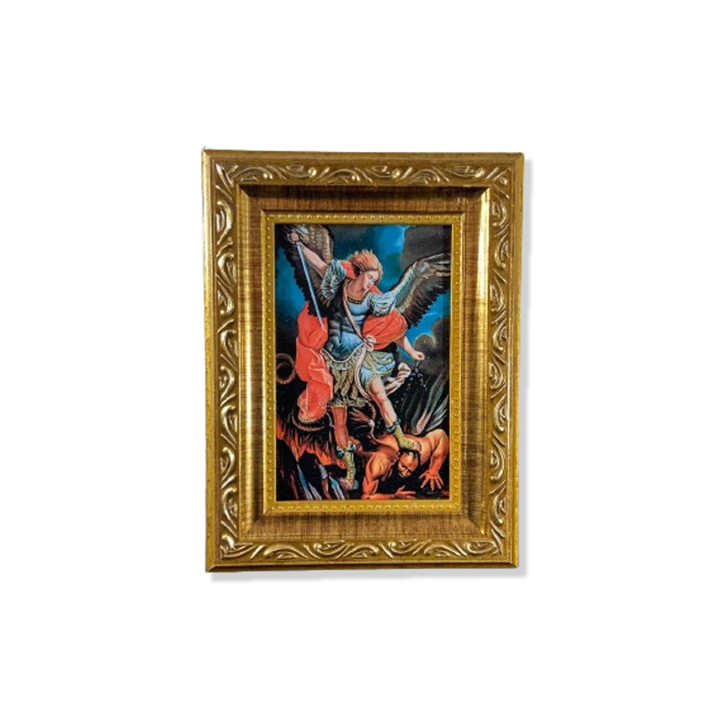 QUADRO COM MOLDURA RESINADO SÃO MIGUEL ARCANJO 20,5X15,5 (1 UNIDADE)