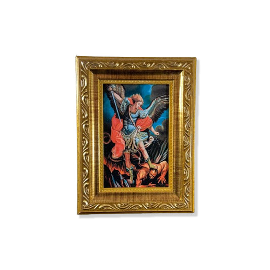 QUADRO COM MOLDURA RESINADO SÃO MIGUEL ARCANJO 20,5X15,5 (1 UNIDADE)