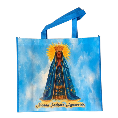 SACOLA DE COMPRAS LAMINADA NOSSA SENHORA APARECIDA 35x40CM   (1 UNIDADE)