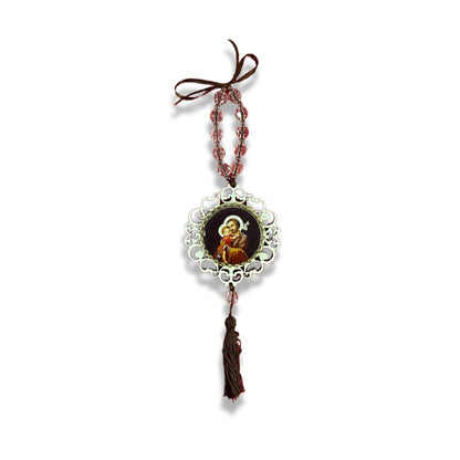 MEDALHÃO DE PORTA RESINADO COM STRASS SÃO JOSÉ (1 UNIDADE)