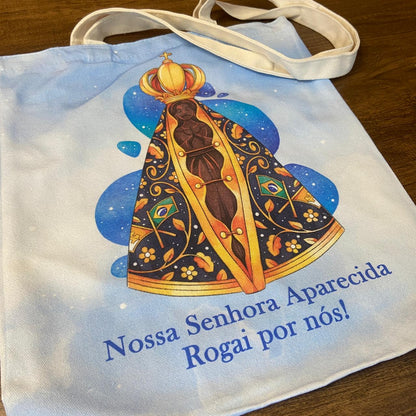 SACOLA DE COMPRAS NOSSA SENHORA APARECIDA 39x34,5CM  - MOD1 (1 UNIDADE)