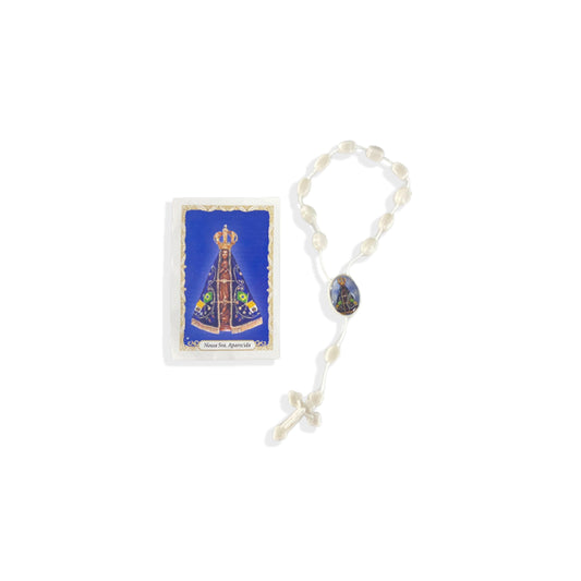 DEZENA DE DEDO ACRÍLICO BRANCO NOSSA SENHORA APARECIDA (12 UNIDADES)