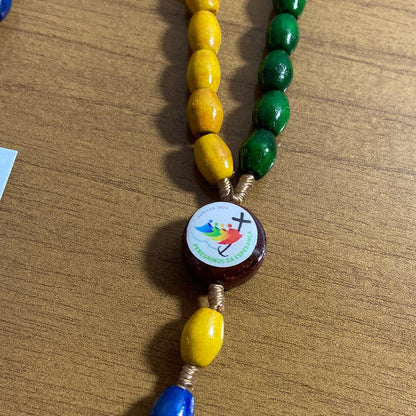 TERÇO DE MADEIRA JUBILEU DA ESPERANÇA 2025 08MM (3 UNIDADES)