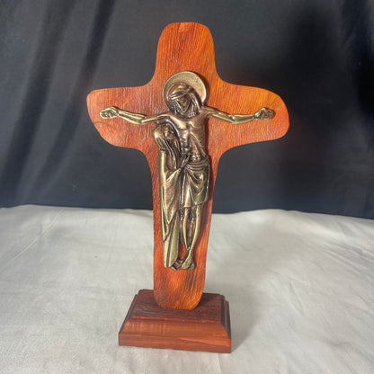 CRUCIFIXO MADEIRA DE MESA DA UNIDADE 22CM (1 UNIDADE)