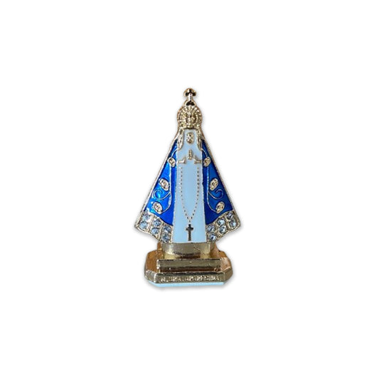 IMAGEM NOSSA SENHORA APARECIDA PARA CARRO BRANCO 06CM  (12 UNIDADES)