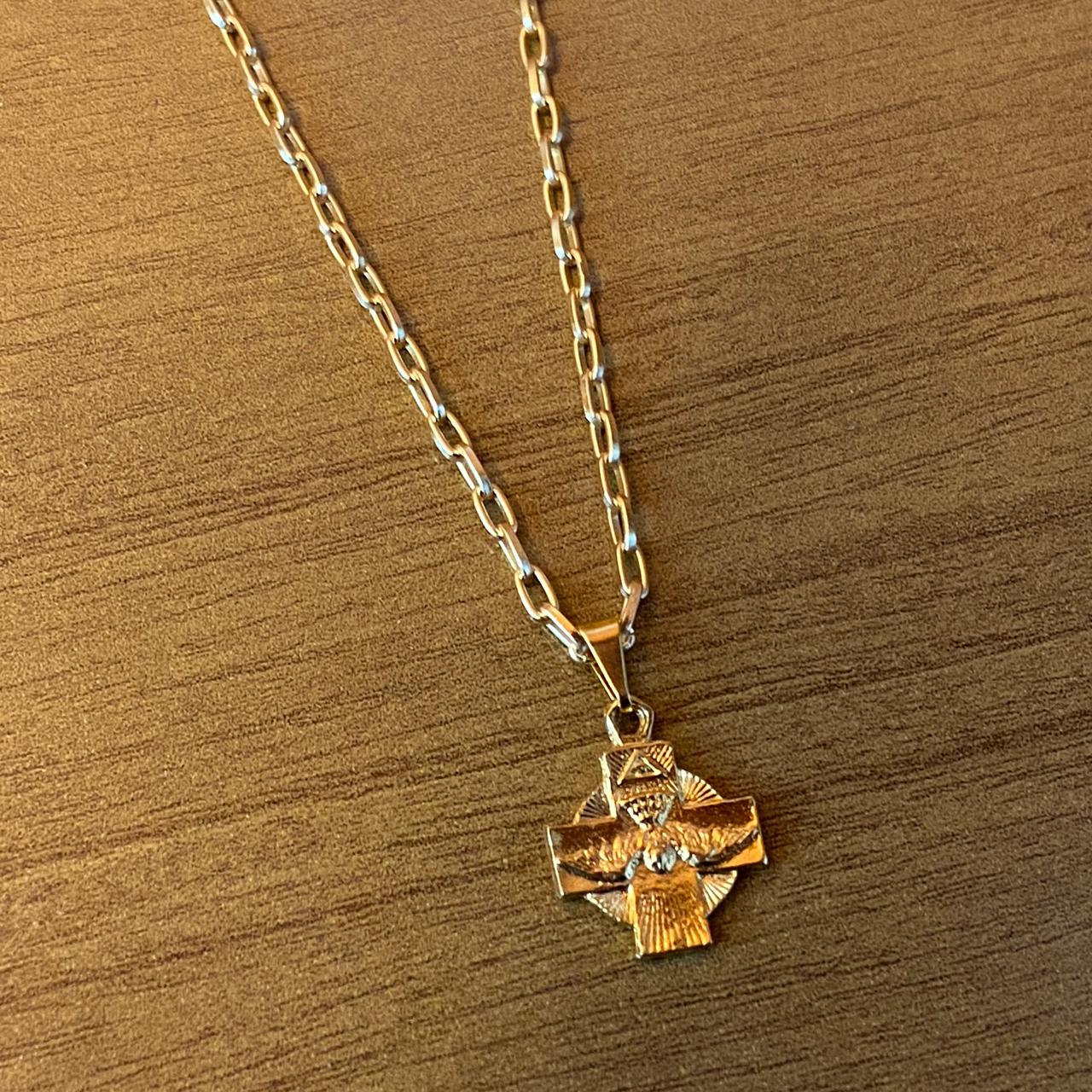 CORRENTE DOURADA DIVINO ESPÍRITO SANTO MOD3 ( 1 UNIDADE)