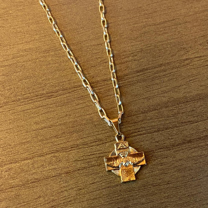 CORRENTE DOURADA DIVINO ESPÍRITO SANTO MOD3 ( 1 UNIDADE)