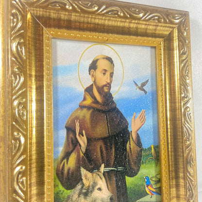 QUADRO COM MOLDURA RESINADO SÃO FRANCISCO 20,5X15,5 (1 UNIDADE)