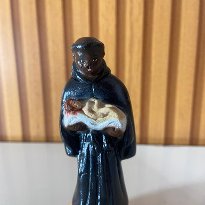 IMAGEM DE GESSO SÃO BENEDITO 9,5CM (1 UNIDADE)