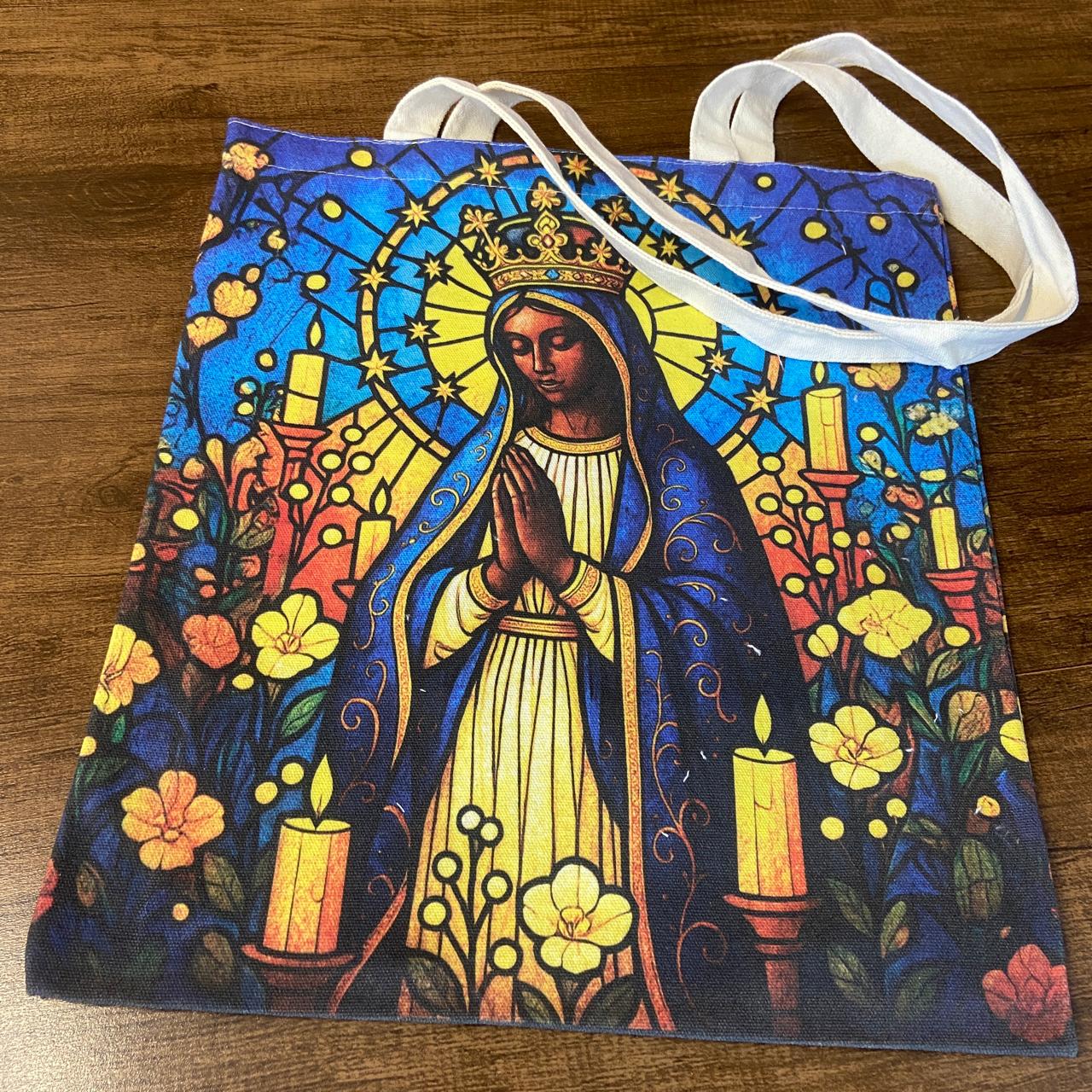 SACOLA DE COMPRAS NOSSA SENHORA APARECIDA 39x34,5CM  - MOD4 (1 UNIDADE)
