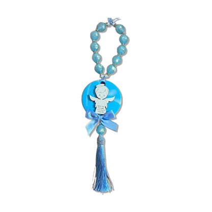 DEZENAACRÍLICA MEDALHÃO DE RESINA ANJINHO AZUL 16MM (1 UNIDADE)