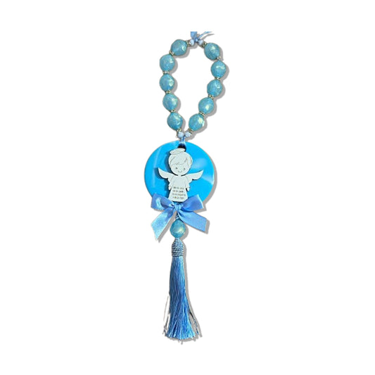 DEZENAACRÍLICA MEDALHÃO DE RESINA ANJINHO AZUL 16MM (1 UNIDADE)
