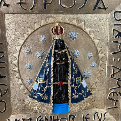 NICHO DE RESINA NACIONAL PAREDE NOSSA SEHORA APARECIDA 20X20CM (1 UNIDADE)