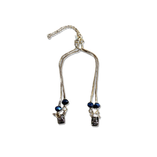 PULSEIRA ESCAPULARIO CRISTAL AZUL PETRÓLEO MOD2 (3 UNIDADES)