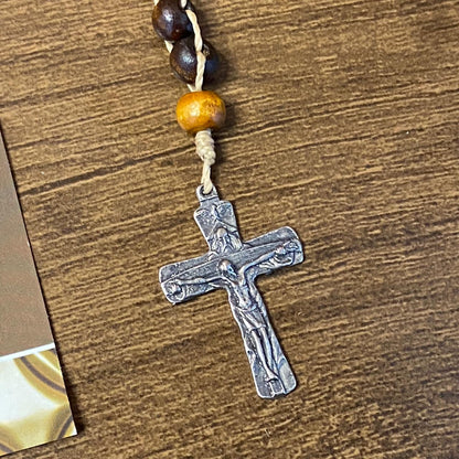 TERÇO DE MADEIRA SONECA NOSSA SENHORA APARECIDA 8MM(1 UNIDADE)