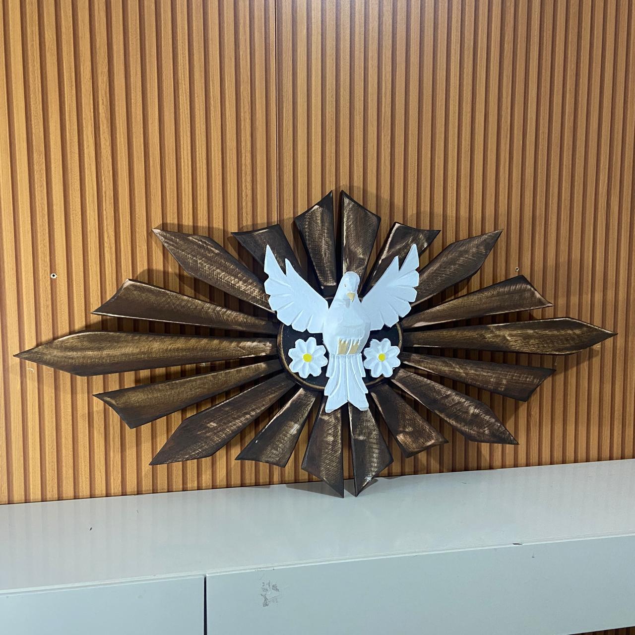 MANDALA MADEIRA MARROM DIVINO ESPIRITO SANTO 48CMX1M  (1 UNIDADE)