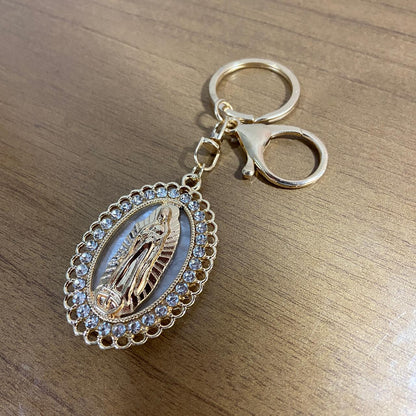 CHAVEIRO LUXO NOSSA SENHORA DE GUADALUPE MADREPÉROLA COM STRASS (6 UNIDADES)