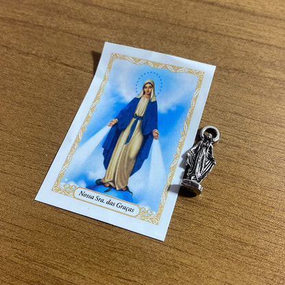 SANTO CHUMBO DE BOLSO NOSSA SENHORA DAS GRAÇAS (12 UNIDADES)