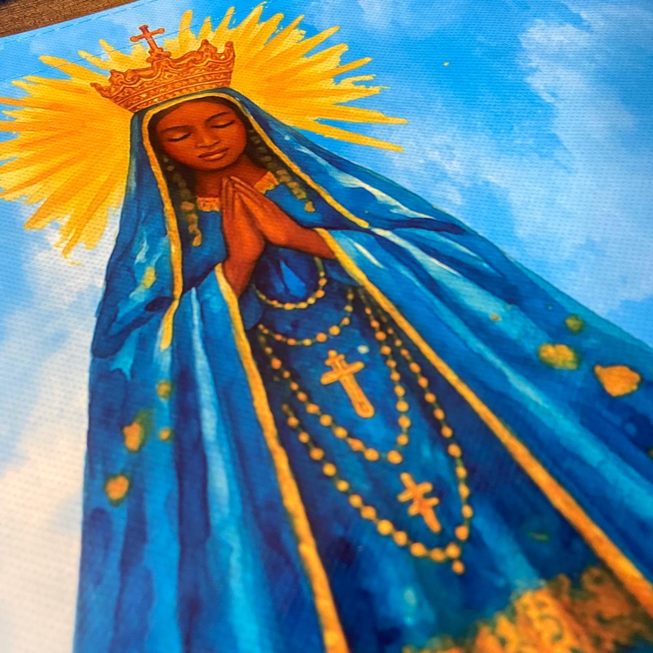 SACOLA DE COMPRAS LAMINADA NOSSA SENHORA APARECIDA 35x40CM   (1 UNIDADE)