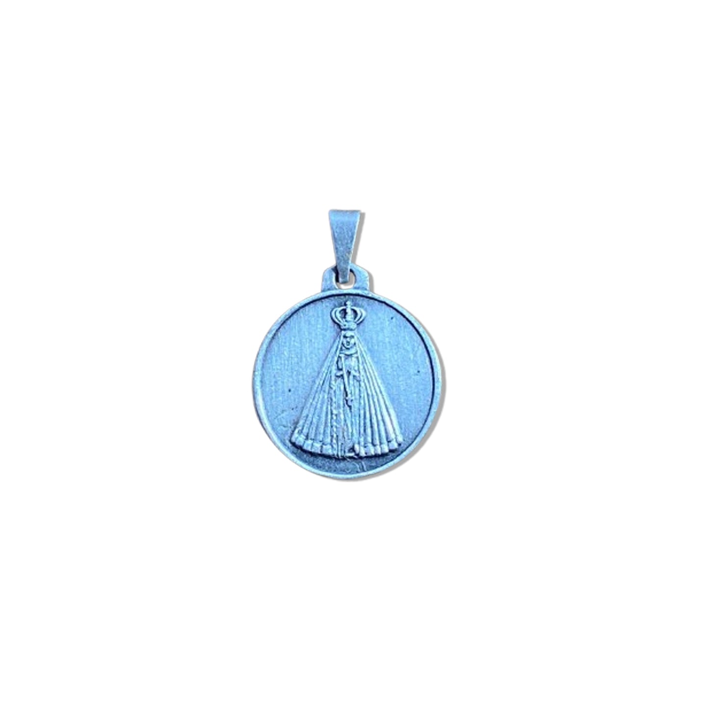 PINGENTE PRATEADO NOSSA SENHORA APARECIDA E BASÍLICA (6 UNIDADES)