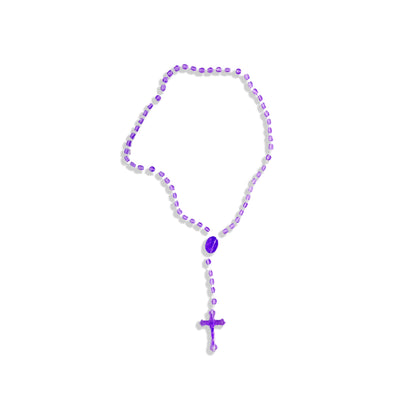 TERÇO ACRÍLICO P ROXO (12 UNIDADES)