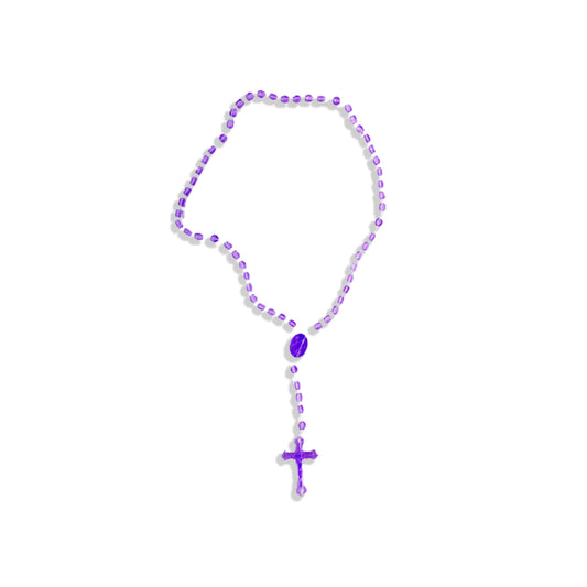 TERÇO ACRÍLICO P ROXO (12 UNIDADES)