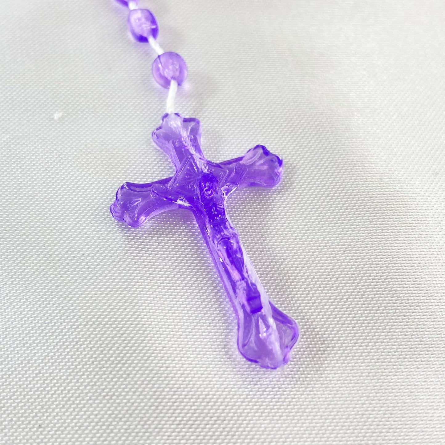 TERÇO ACRÍLICO P ROXO (12 UNIDADES)