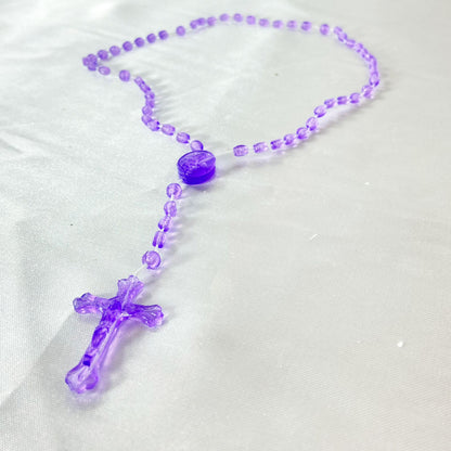 TERÇO ACRÍLICO P ROXO (12 UNIDADES)