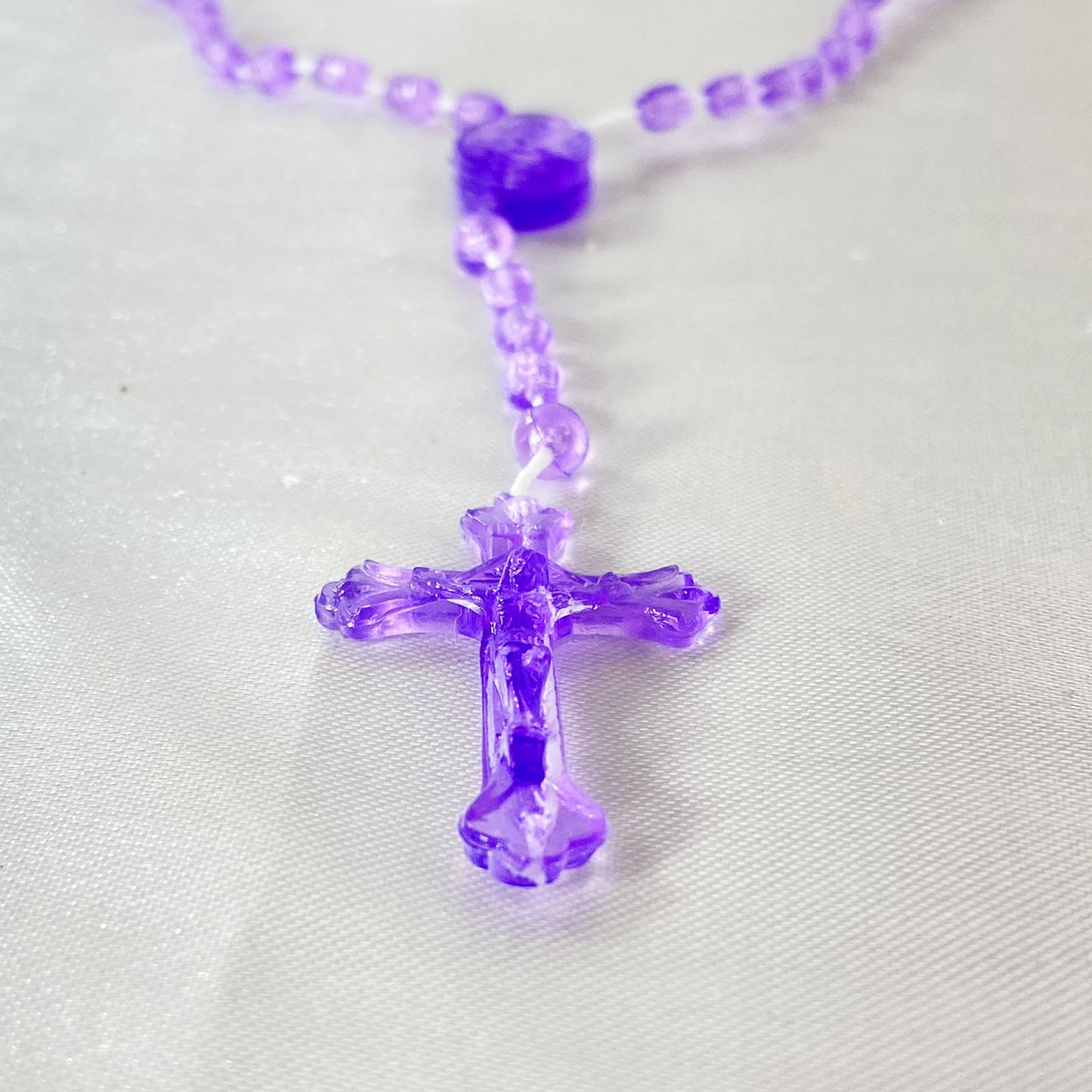 TERÇO ACRÍLICO P ROXO (12 UNIDADES)