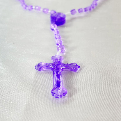 TERÇO ACRÍLICO P ROXO (12 UNIDADES)