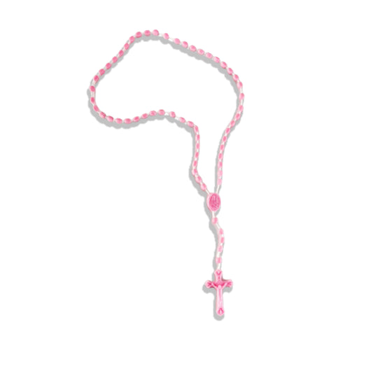 TERÇO ACRÍLICO P ROSA FOSCO (12 UNIDADES)