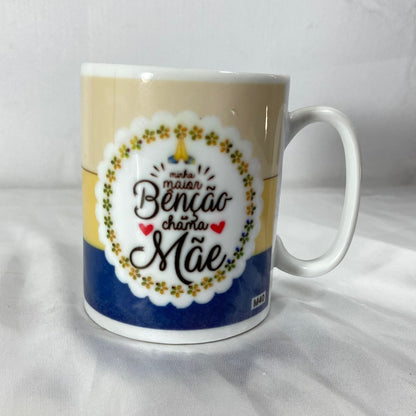 CANECA DE PORCELANA NOSSA SENHORA APARECIDA BRANCA M40 (1 UNIDADE)