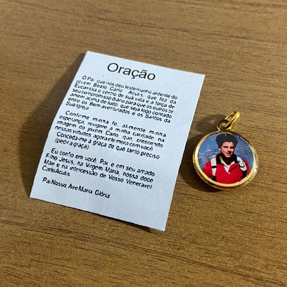 MEDALHA DUPLA FACE CARLO ACUTIS (12 UNIDADES)