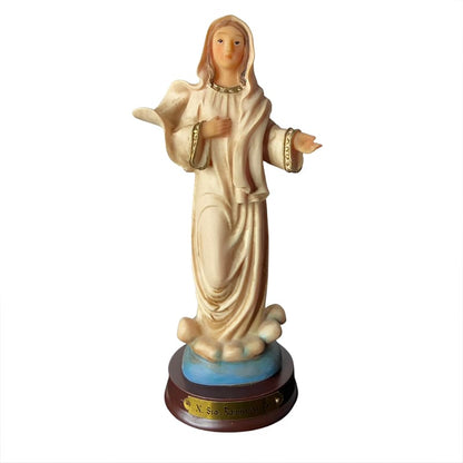 IMAGEM DE RESINA IMPORTADA RAINHA DA PAZ 15CM (1 UNIDADE)