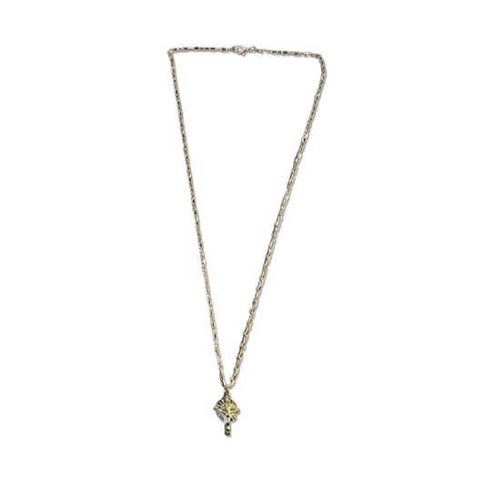 CORRENTE DOURADA COM CRUCIFIXO RAIADO ( 1 UNIDADE)