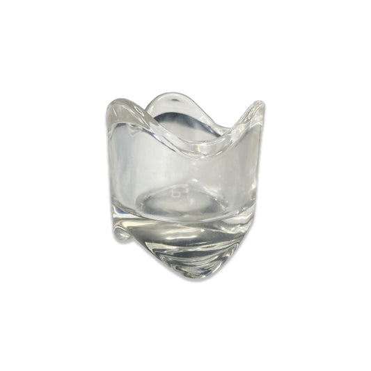 CASTIÇAL DE VIDRO ONDULADO 6CM (1 UNIDADE)