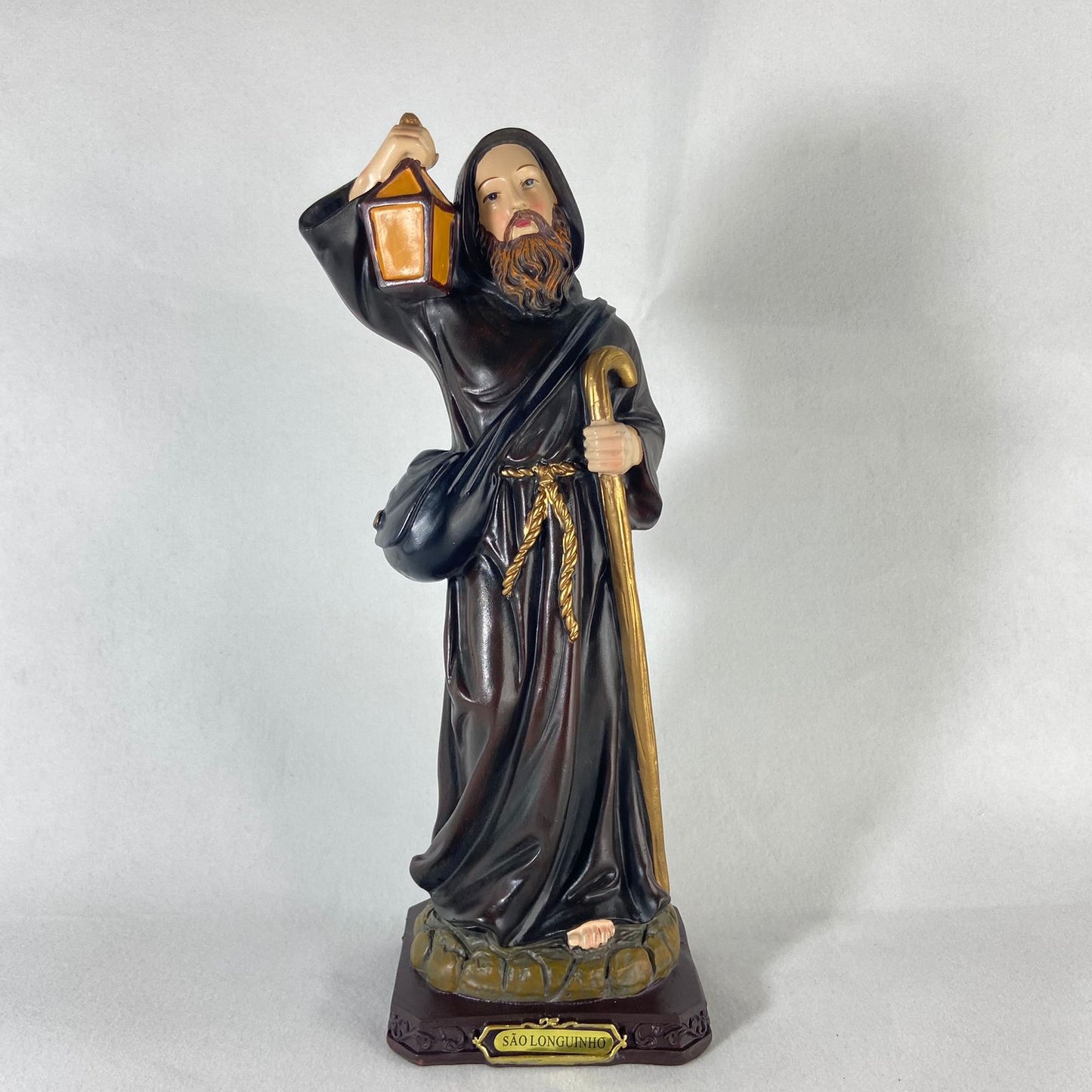 IMAGEM DE RESINA IMPORTADA SÃO LONGUINHO 31CM (1 UNIDADE)