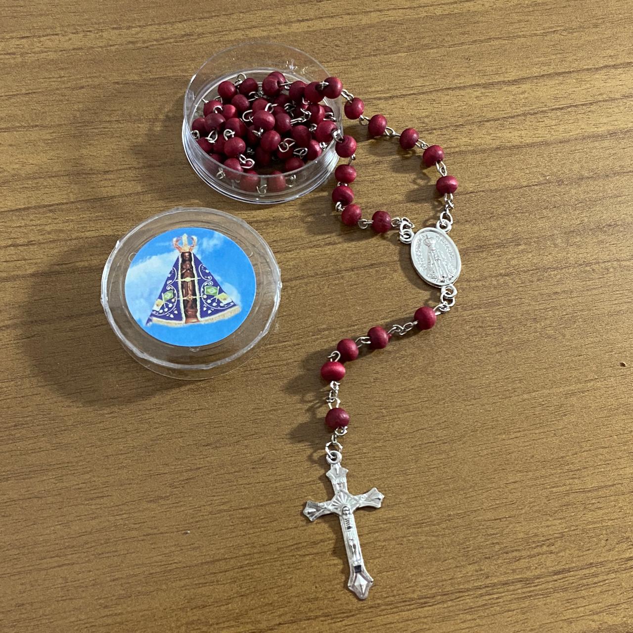 TERÇO PERFUMADO NOSSA SENHORA APARECIDA 6MM MOD2 (12 UNIDADES)
