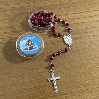 TERÇO PERFUMADO NOSSA SENHORA APARECIDA 6MM MOD2 (12 UNIDADES)