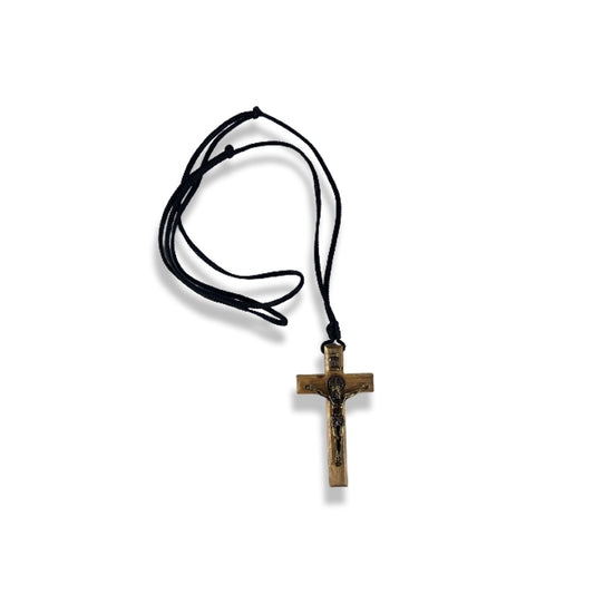 CORDÃO REGULÁVEL COM CRUCIFIXO DE MADEIRA (1 UNIDADE)