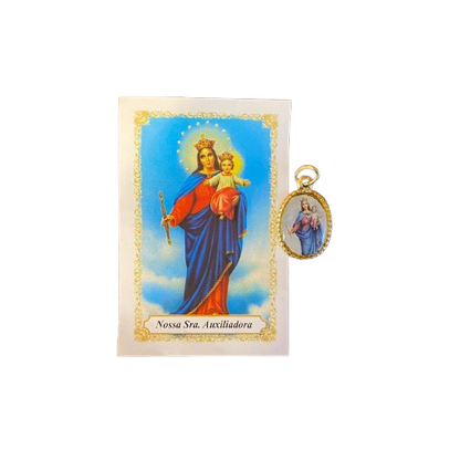 MEDALHA ALUMINIO NOSSA SENHORA AUXILIADORA (36 UNIDADES)