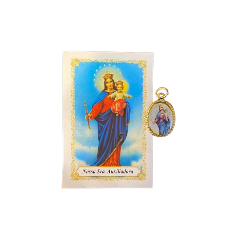 MEDALHA ALUMINIO NOSSA SENHORA AUXILIADORA (36 UNIDADES)