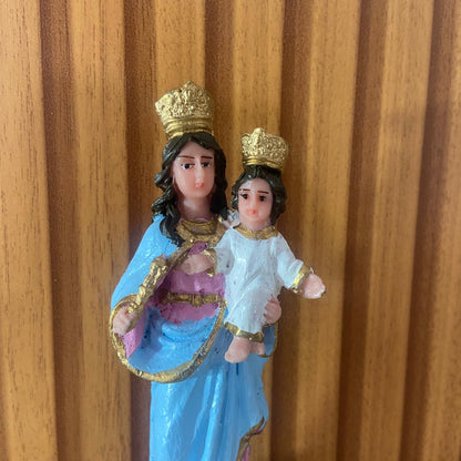 IMAGEM DE RESINA NACIONAL NOSSA SENHORA AUXILIADORA 14CM (1 UNIDADE)