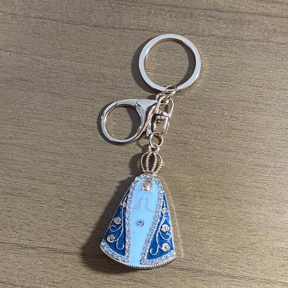 CHAVEIRO LUXO NOSSA SENHORA APARECIDA COM MOSQUETE  MOD4 (6 UNIDADES)